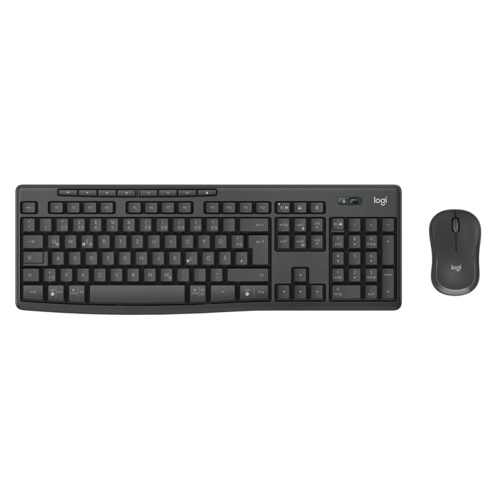 Logitech MK370 Wireless billentyűzet + optikai egér Black DE, 258033, Billentyűzet