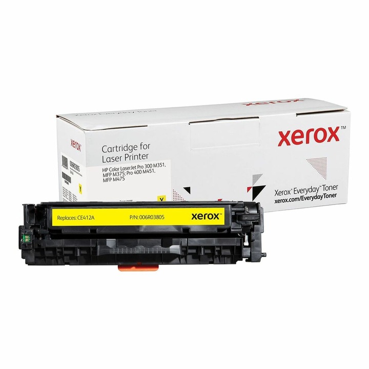 Lézernyomtató toner, Xerox, 006R03805, kompatibilis a HP Color LaserJet Pro 300 M351/MFP M375 készülékkel, sárga