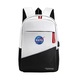 Rucsac unisex pentru laptop, NASA, Panza, 15.6", Alb/Negru