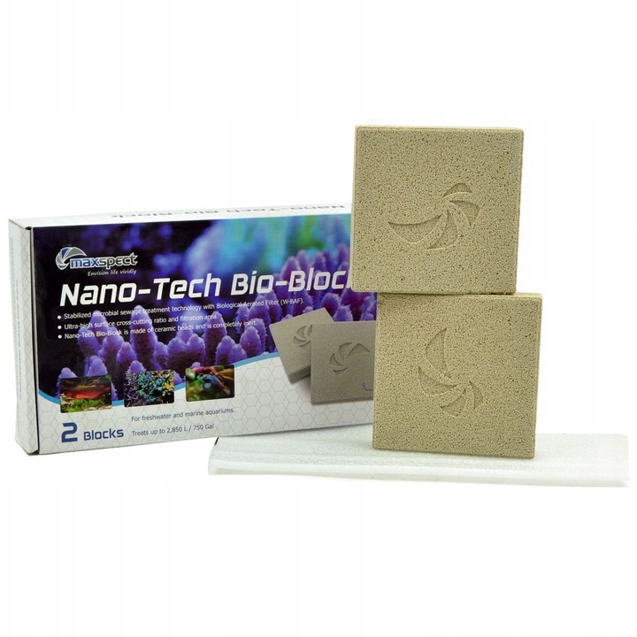 2 db Maxspect akvárium szűrőanyag kocka szett, Nano-Tech Bio-Block
