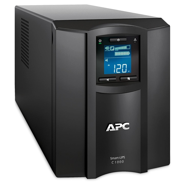 UPS APC SMC1000IC Smart Tower, 1000VA/600W, 8 IEC C13 гнезда, 1 IEC C14 гнездо, LCD дисплей