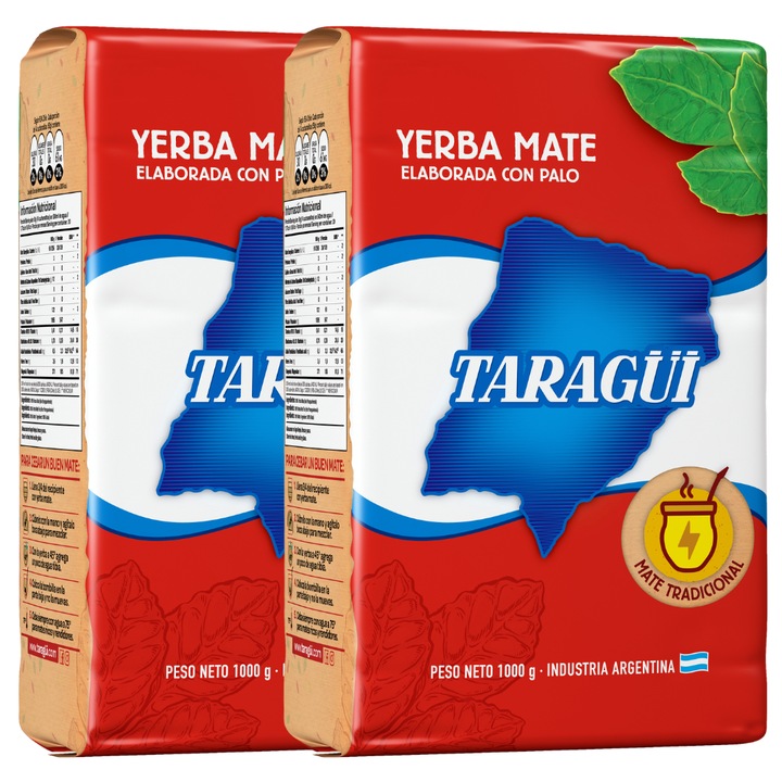 Teáskészlet Yerba Mate Elaborada Con Palo, Taragüi, 2kg