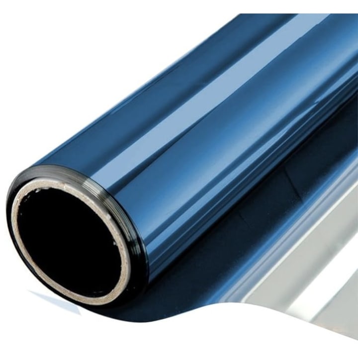 Folie Autoadeziva pentru Geam cu Protectie Solara UV si Efect de Oglinda DAVIDAMI CONCEPT®, dimensiune 200 cm x 70 cm, Blue