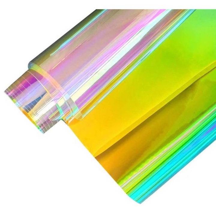 Folie Autoadeziva pentru Geam cu Protectie Solara UV si Efect de Oglinda DAVIDAMI CONCEPT®, dimensiune 200 cm x 60 cm, Neon Violet