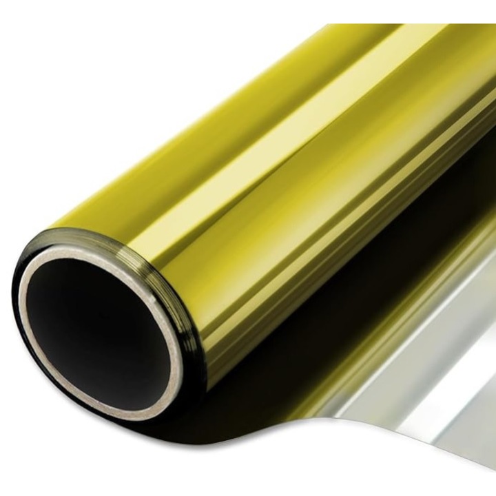 Самозалепващо се фолио за прозорци с UV слънчева защита и огледален ефект DAVIDAMI CONCEPT®, размер 200 см x 60 см, злато