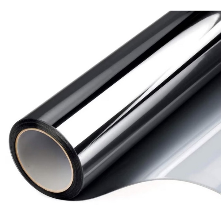 Folie Autoadeziva pentru Geam cu Protectie Solara UV si Efect de Oglinda DAVIDAMI CONCEPT®, dimensiune 200 cm x 70 cm, Black