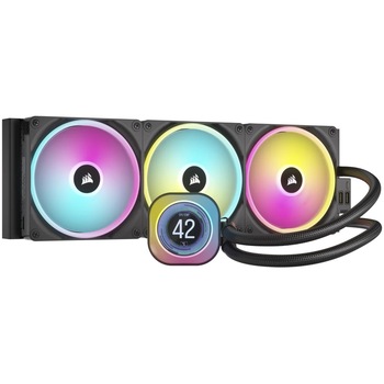 Cooler Corsair iCUE LINK H170i LCD, AIO 420 mm, Negru