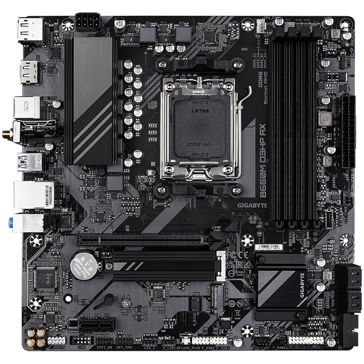 Дънна платка Gigabyte B650M D3HP AX, AMD B650, Socket AM5, mATX