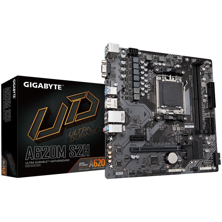 Дънна платка Gigabyte A620M S2H, Socket AM5, mATX