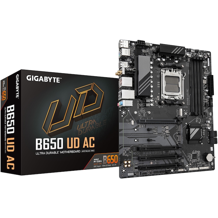 Дънна платка Gigabyte B650 UD AC Socket AM5, 4x DDR5, ATX