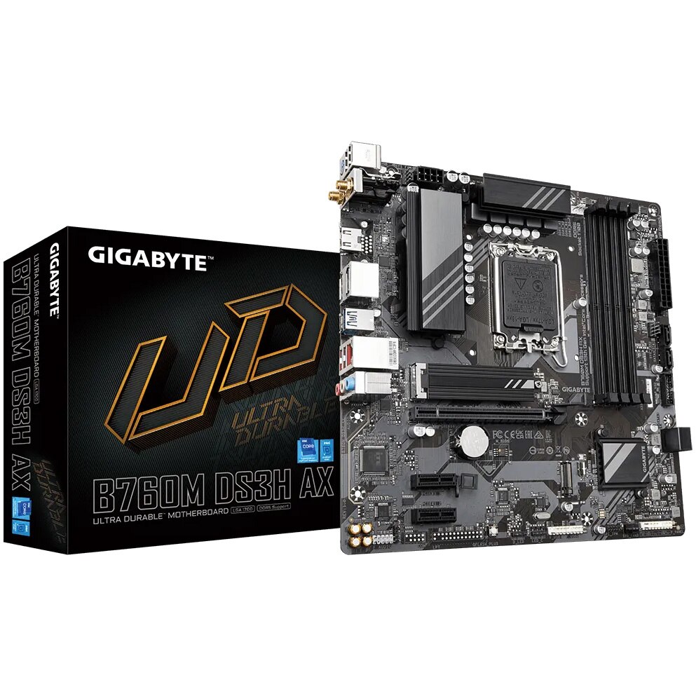 Placa de baza Gigabyte B760M DS3H AX, Intel B760, Socket 1700, mATX