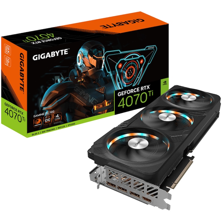 Gigabyte GeForce® RTX™ 4070 Ti GAMING videokártya, 12 GB GDDR6X, 192-bit