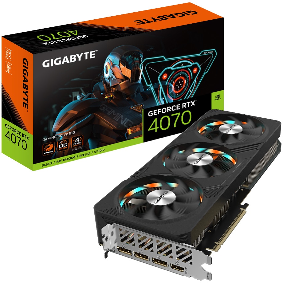 Placa Video Gigabyte GeForce® RTX™ 4070 GAMING OC V2, 12G GDDR6X