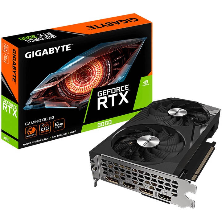 Placa Video Gigabyte GeForce® RTX™ 3060 GAMING OC 2.0, 8GB GDDR6, 128-bit