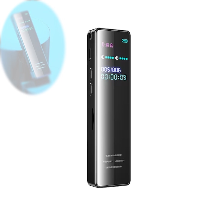 Detector camere si microfoane spion, portabil, cu indicator LED si sonor, detecteaza localizatoare si reportofoane si alte surse ascunse, negru