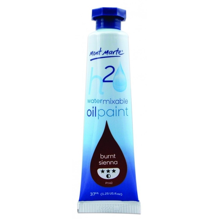 Culori ulei mixabile cu apa 37 ml Mont Marte - Burnt Sienna