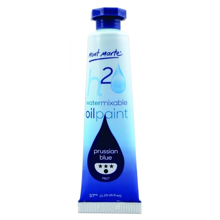 Culori ulei mixabile cu apa 37 ml Mont Marte - Prussian Blue