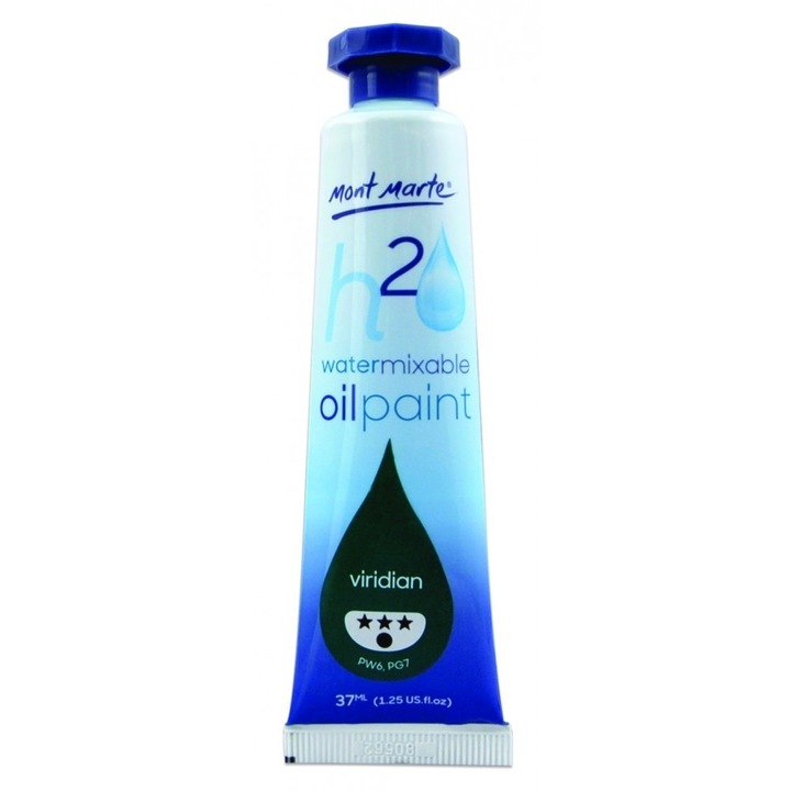 Culori ulei mixabile cu apa 37 ml Mont Marte - Viridian