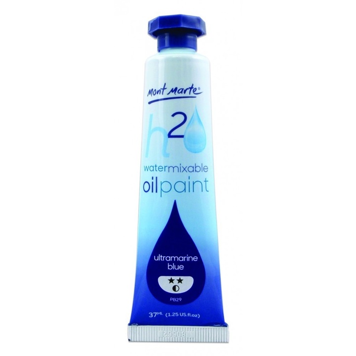 Culori ulei mixabile cu apa 37 ml Mont Marte - Ultramarine Blue