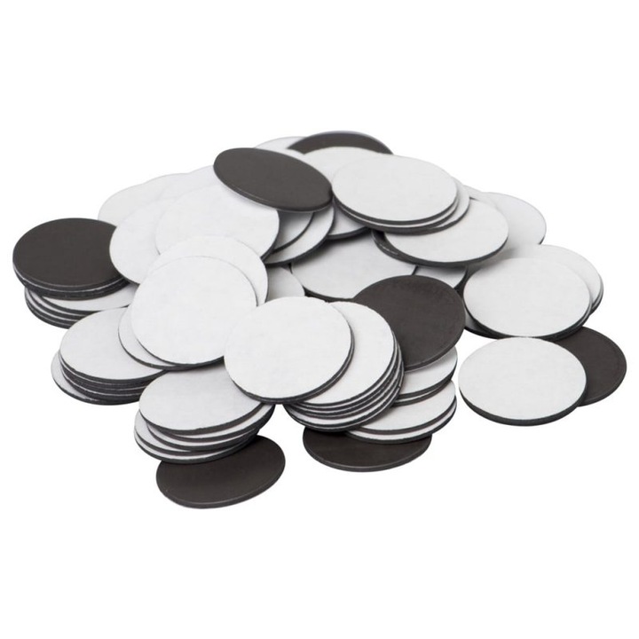 Set 100 buc buline magnetice autoadezive, 3.8 cm