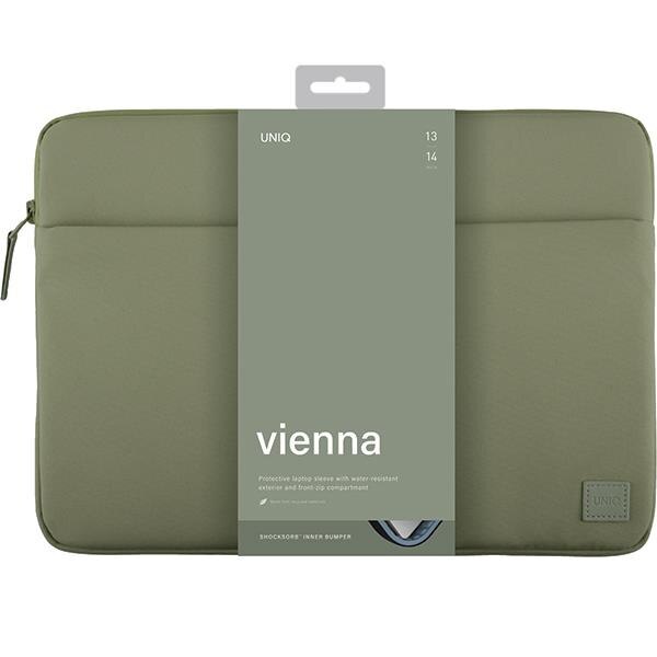 Husa pentru laptop Uniq, Vienna, 14", Impermeabil, Verde