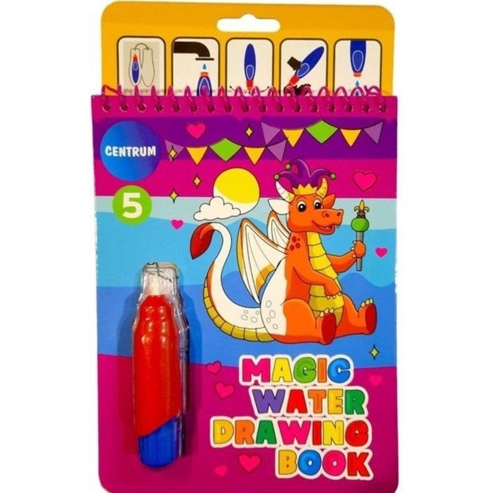 Книжка за оцветяване с вода, Centrum 15x20cm, Многоцветна