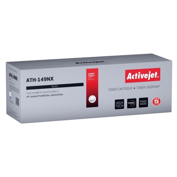 Toner imprimanta, Activejet, ATH-149NX, Pentru HP 149X/W1490X, 9500pagini, Negru