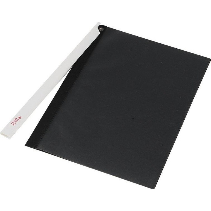 Dosar A4 PANTA PLAST Focus, cu lista laterala, capacitate 30 de coli, negru