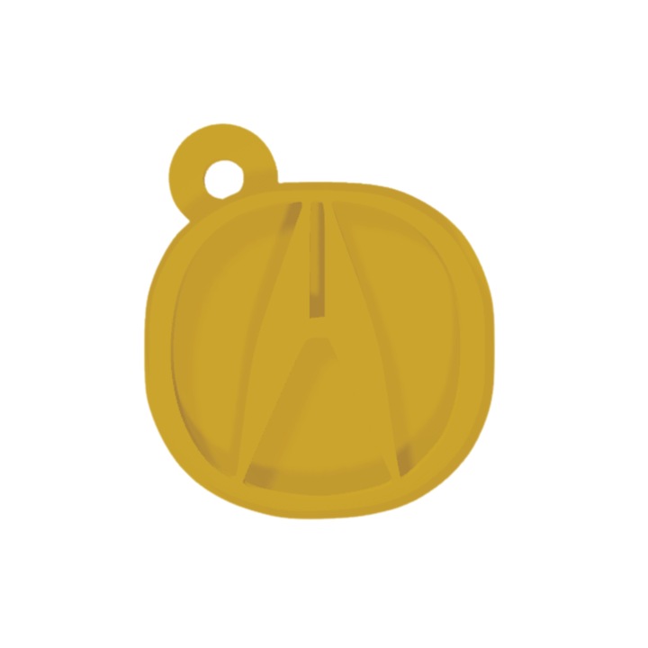 Breloc chei, "ACURA", 41 X 36 mm auriu