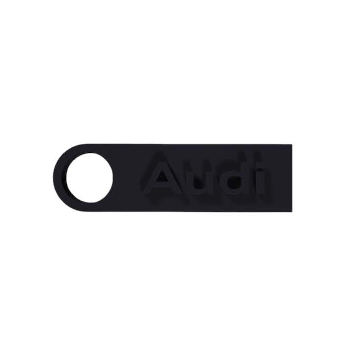 Kulcstartó, "AUDI", 20X 70 mm fekete
