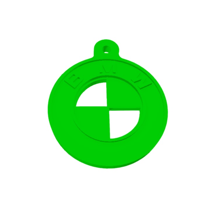 Breloc chei, "BMW", 52X 62 mm verde