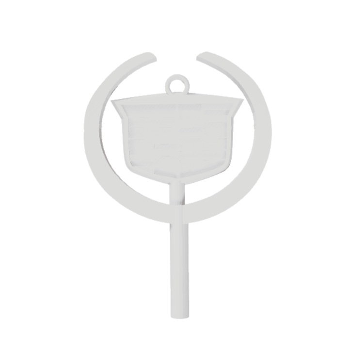 Kulcstartó, "CADILLAC", 85X 60 mm elefántcsont fehér