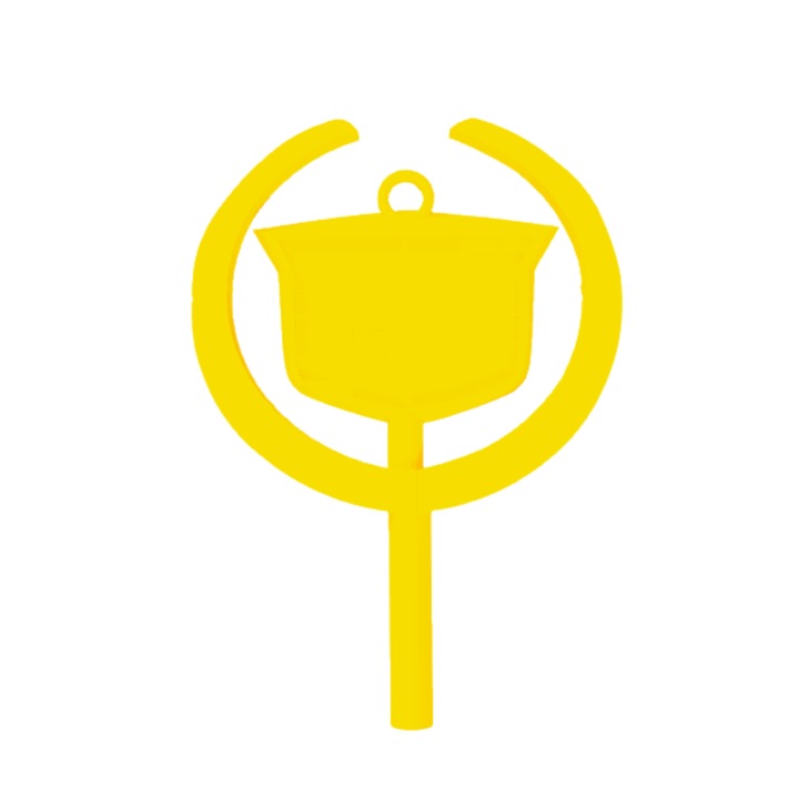 Breloc chei, "CADILLAC", 85X 60 mm galben