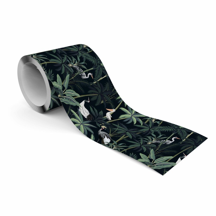 Banda decorativa, autoadeziva, Muralo, 10 cm x 300 cm macarale in jungla