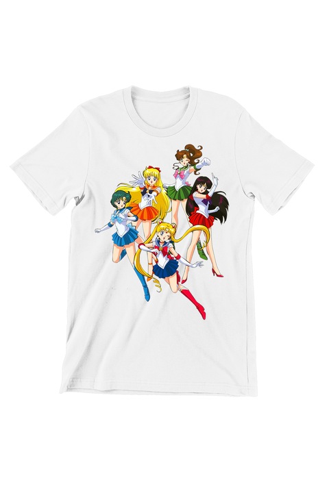 Tricou Femei Prestige-Boutique, Sailor Moon, Sailor Moon Team, Alb