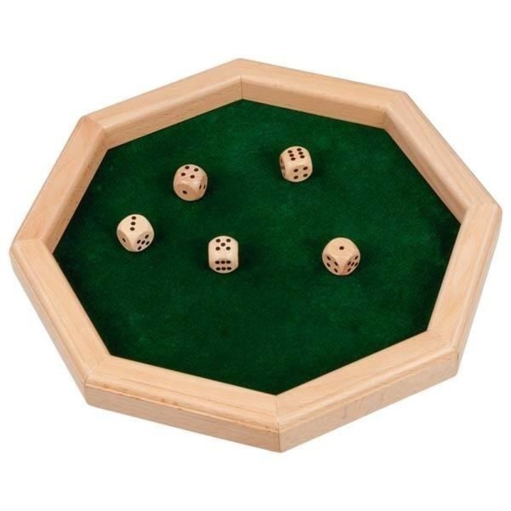 Joc de zaruri cu suport, Goki, Lemn, Natural, Standard