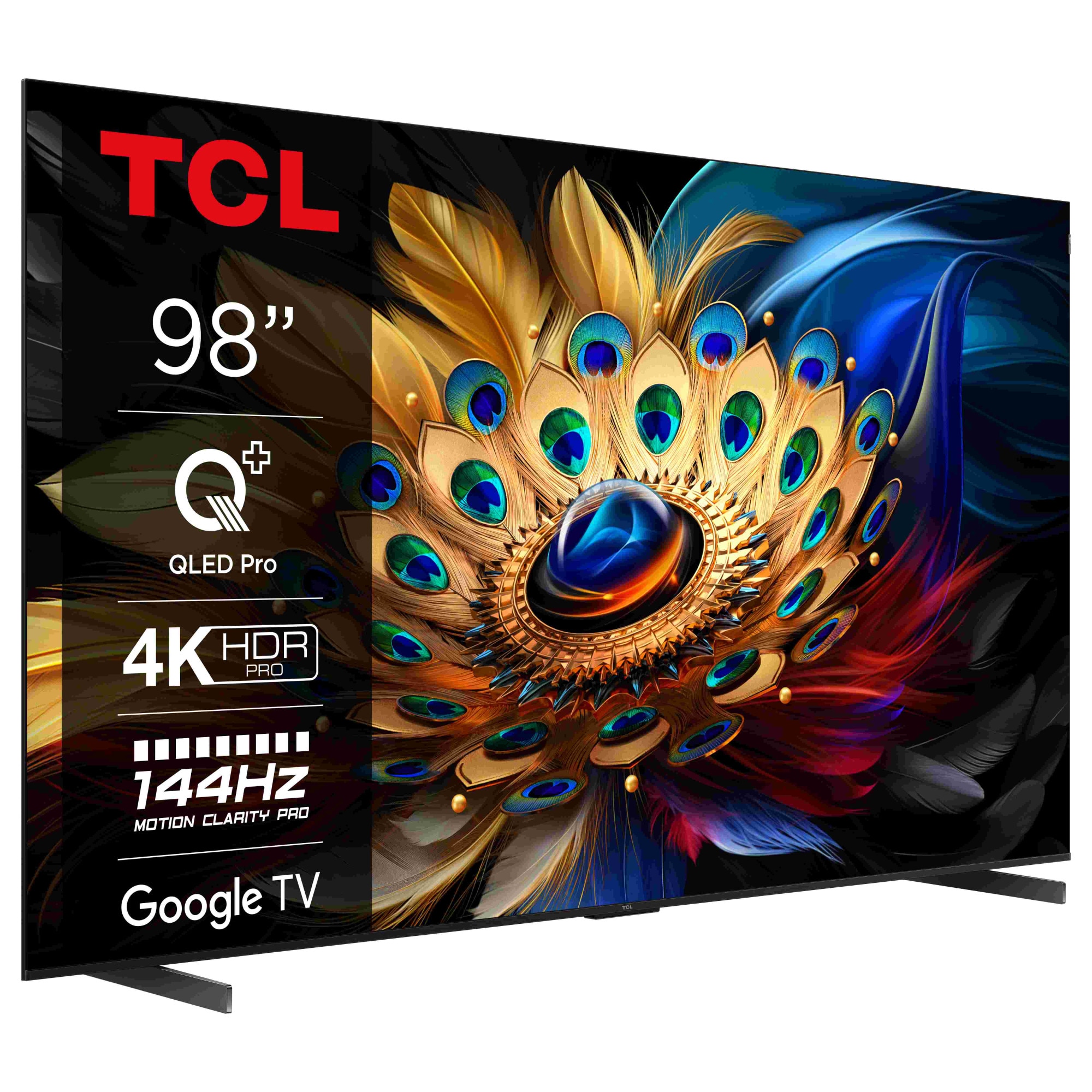Televizor TCL QLED 98C655, 248 cm, Smart Google TV, 4K Ultra HD, 100Hz, Clasa G