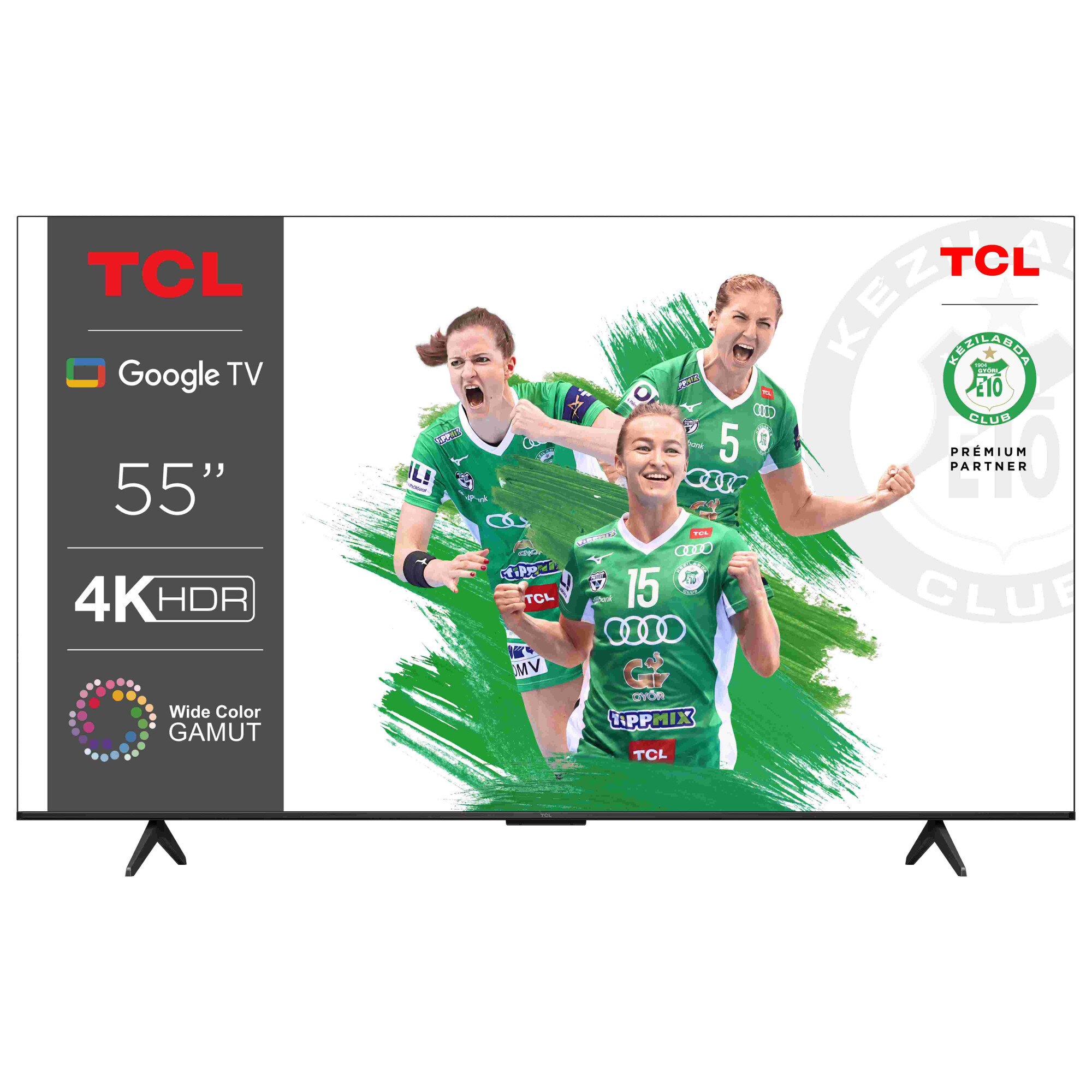 Televizor TCL LED 55P755, 139 cm, Smart Google TV, 4K Ultra HD, Clasa F (Model 2024)