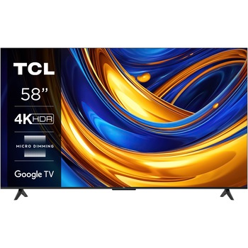 Televizor TCL LED 58P655, 146 cm, Smart Google TV, 4K Ultra HD, Clasa E (Model 2024)