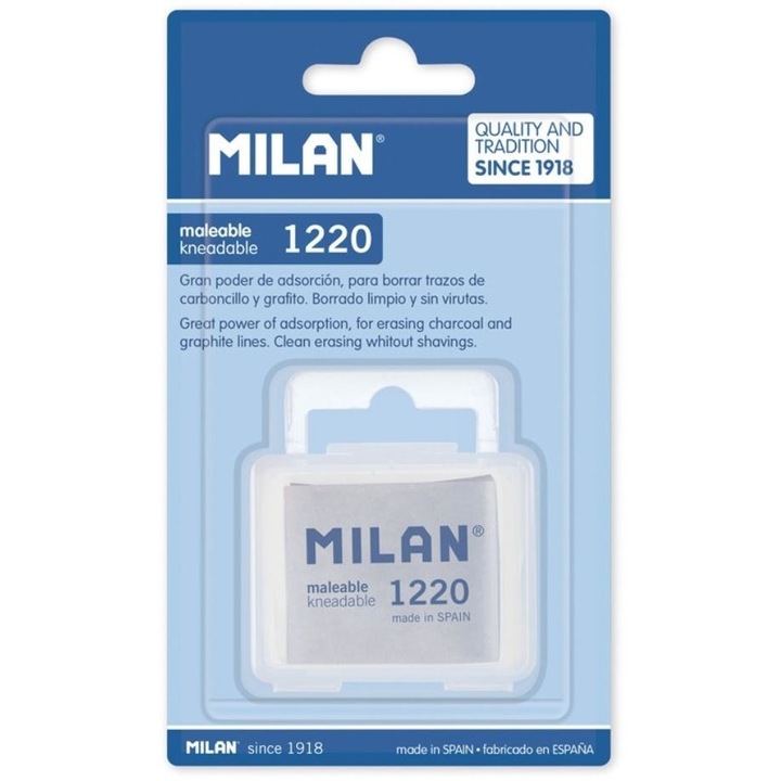 Гума MILAN 1220 за въглен и графит, 3.7x2.8x1cm