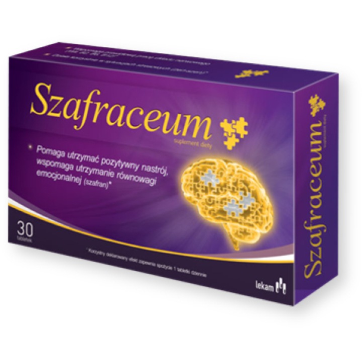 Supliment alimentar Szafraceum Lek-Am, szafran si ginseng, 30 tablete