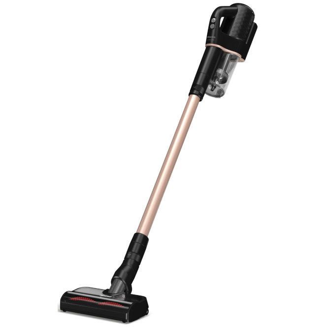 Aspirator vertical Miele Duoflex HX1 Total Care 12377850, 2 in 1, 210 W, 0,3 l, autonomie 55 min, filtru Hygiene, tehnologie Vortex, perie electrica MultiFloor, negru
