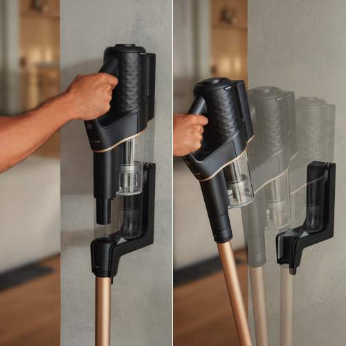 Aspirator vertical Miele Duoflex HX1 Total Care 12377850, 2 in 1, 210 W, 0,3 l, autonomie 55 min, filtru Hygiene, tehnologie Vortex, perie electrica MultiFloor, negru