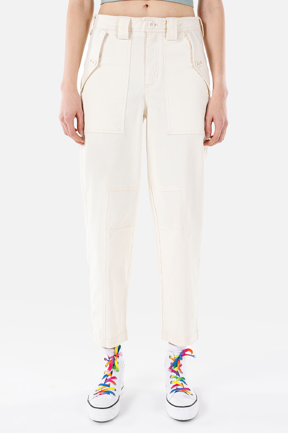COLIN'S, Pantaloni crop conici, Crem, 36-L34