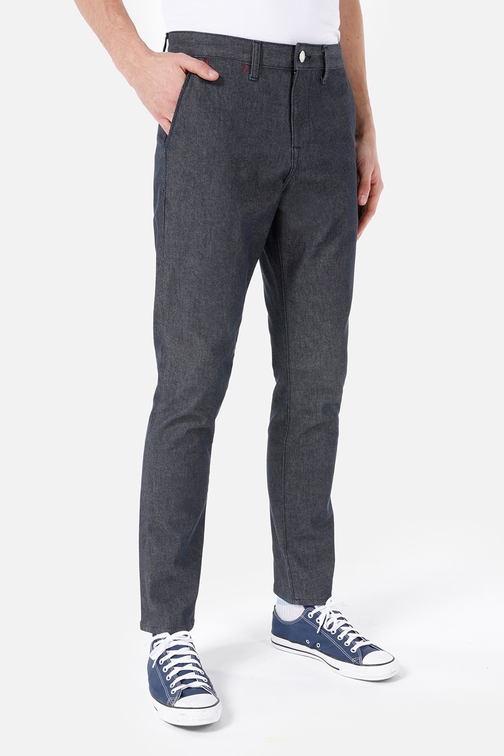 COLIN'S, Pantaloni regular fit cu buzunare laterale, Gri inchis melange, W30-L32