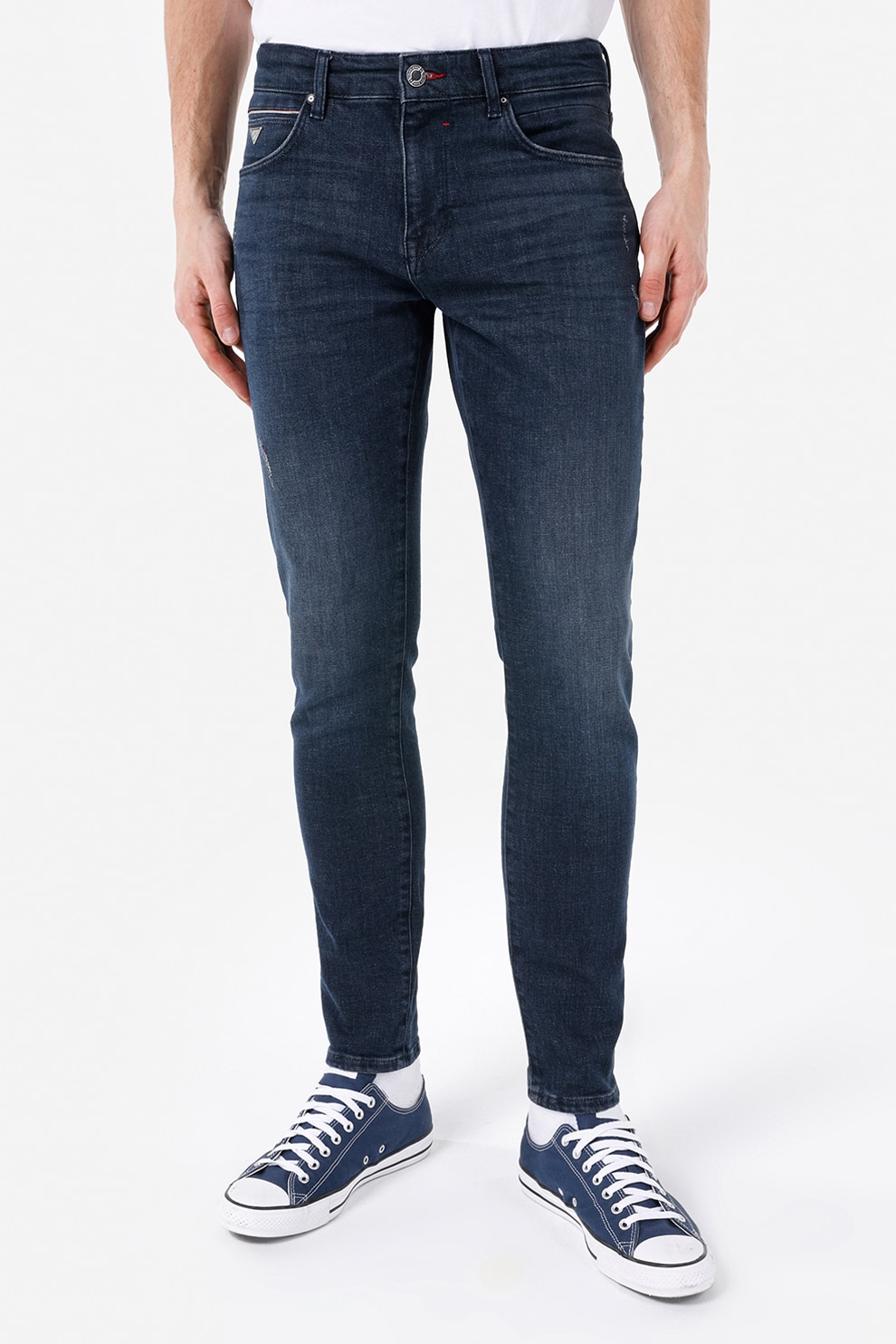 COLIN'S, Blugi slim fit, Albastru inchis, W28-L32