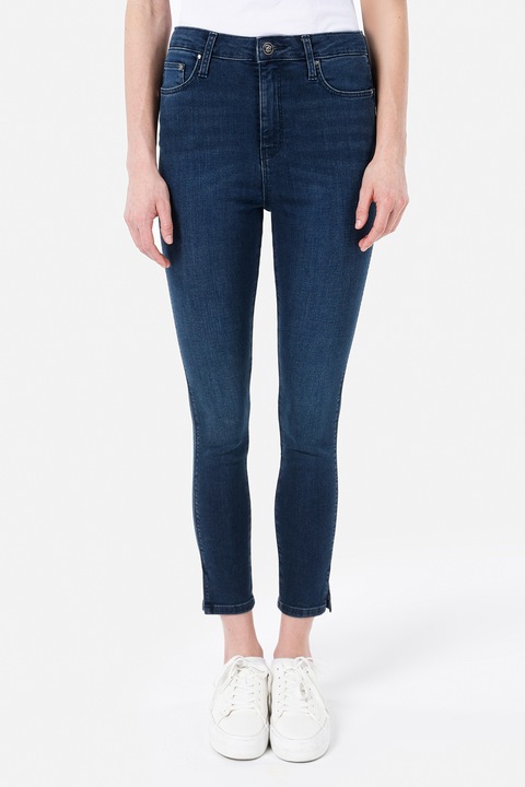 COLIN'S, Blugi crop slim fit 760 Diana, Albastru inchis