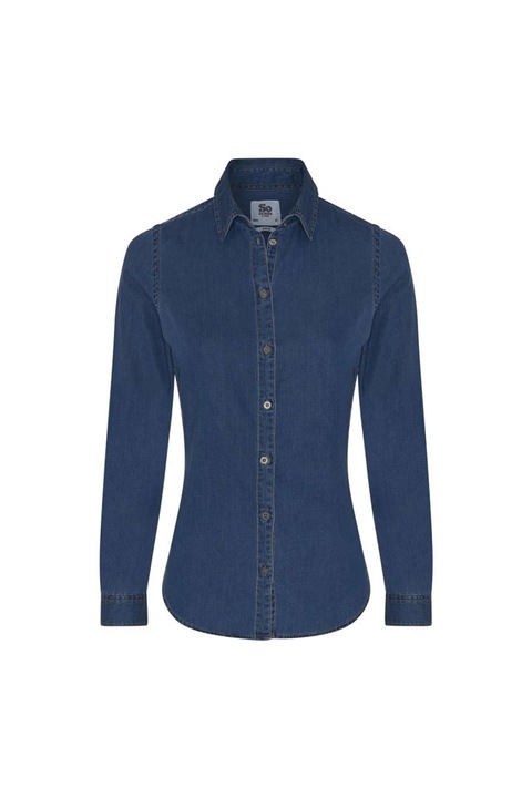 Дамска дънкова риза, So Denim, Lucy SD045,, Тъмносин