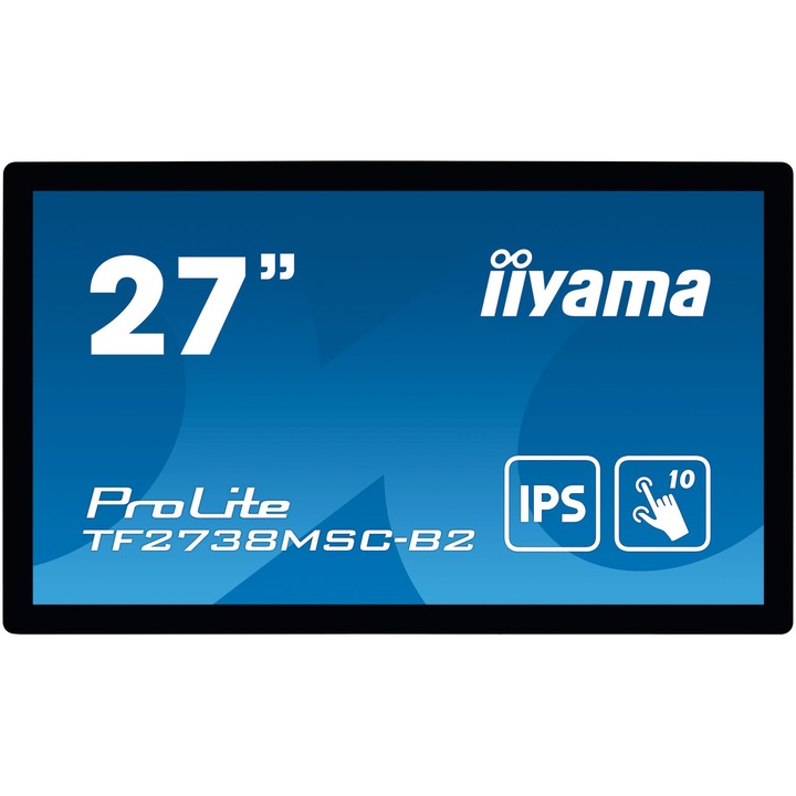Monitor LED IPS iiyama ProLite Touch TF2738MSC-B2 27" Full HD, 5ms, HDMI, DisplayPort, DVI