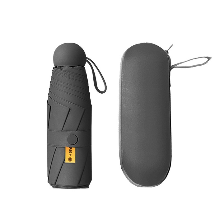 Umbrela de soare pliabila, Protectie UV, Negru